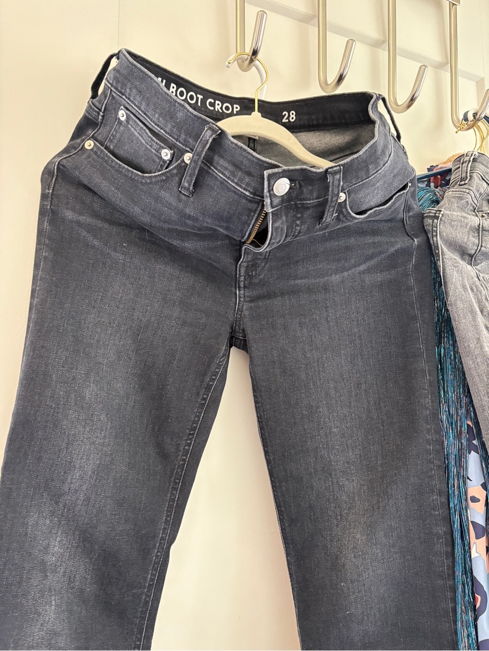 J. Crew Women's Dark Gray Boot Crop Jeans